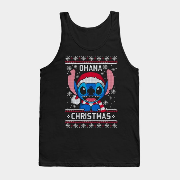 Ohana Christmas ugly sweater Tank Top by NemiMakeit